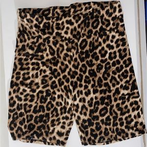 Fashion Nova, Leopard print spandex shorts
